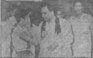 Honourable Dr.M G Ramachandran with Geetha Saraswathy